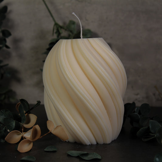 Swirl Pillar Candle